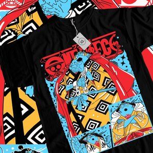 Jinbe One Piece T-shirt Monkey D Luffy Gear Zoro Gifts Exclusive Shirt All Size
